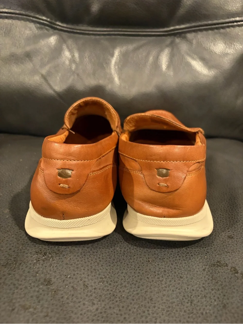 Florsheim Men's Cognac Leather Slip-On Boat Shoes